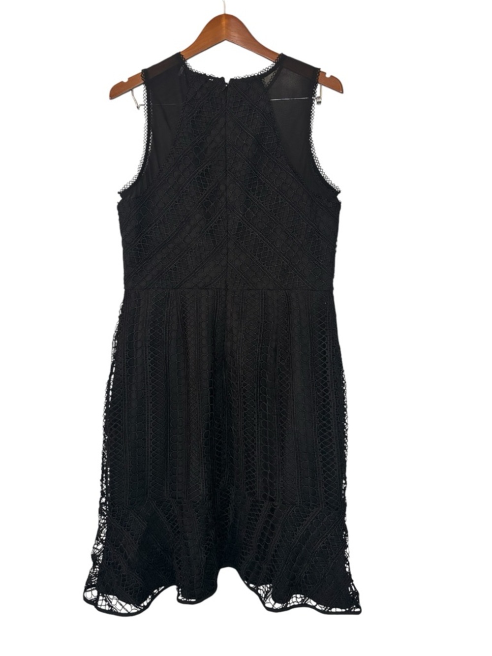 Adelyn Rae Black Sleeveless Lace A-Line Mini Dress - Picture 4 of 14
